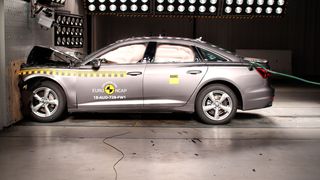 Euro-NCAP hat vier neue Fahrzeuge dem Crashtest unterzogen. Der Audi A6 ... (Bild: Euro-NCAP)