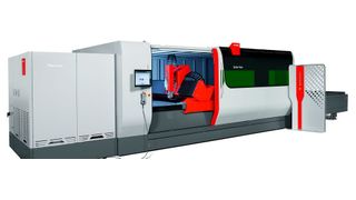Der Faserlaser By Star Fiber von Bystronic arbeitet mit einer komplett neuen Steuerung. Damit können die Schneidprozesse auf der Maschine umfassender gemessen und ausgewertet werden.  (Bild: Bystronic)