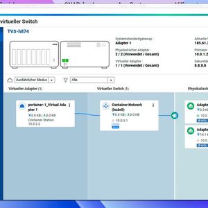 Die richtige Netzwerkkonfiguration für einen QNAP-Cluster ist nicht kompliziert. Es sind zwei Netzwerkschnittstellen notwendig.(Bild:  Joos – QNAP)