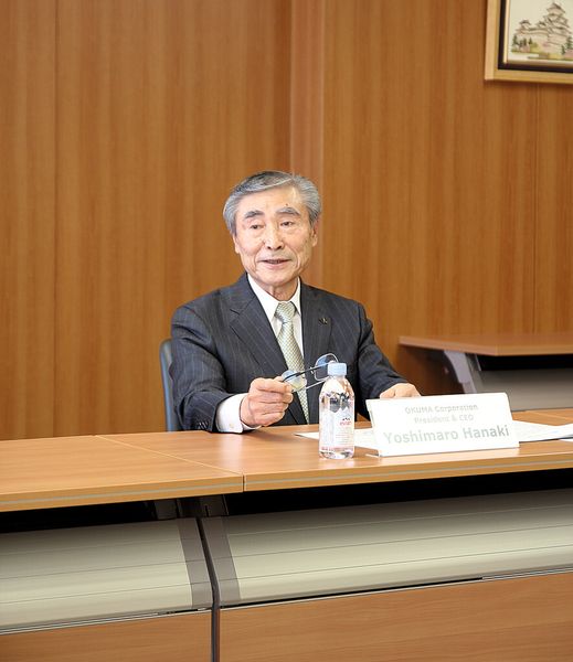 „Europa ist sehr wichtig für uns, auch um technische Trends auszumachen”, sagt Yoshimaro Hanaki, President und CEO der Okuma Corporation. (Bild: Kroh)