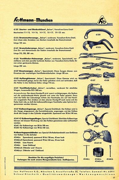 Der Katalog von Hoffmann um 1949. (Hoffmann Group)