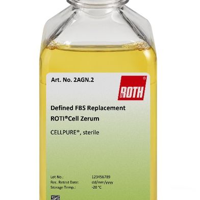 Nul procent serum, honderd procent prestaties: dat belooft Carl Roth met zijn alternatief voor kweekmedium zonder foetaal kalfsserum. (Afbeelding:Carl Roth)