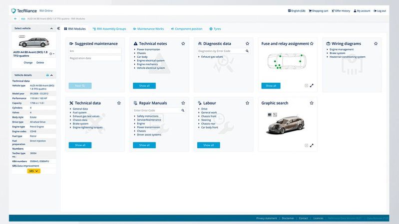 Das Web-Portal „RMI Online“ bietet Werkstätten einen direkten Zugang zu Reparatur- und Wartungsdaten von Tec-RMI.(Bild:  Tec-Alliance)