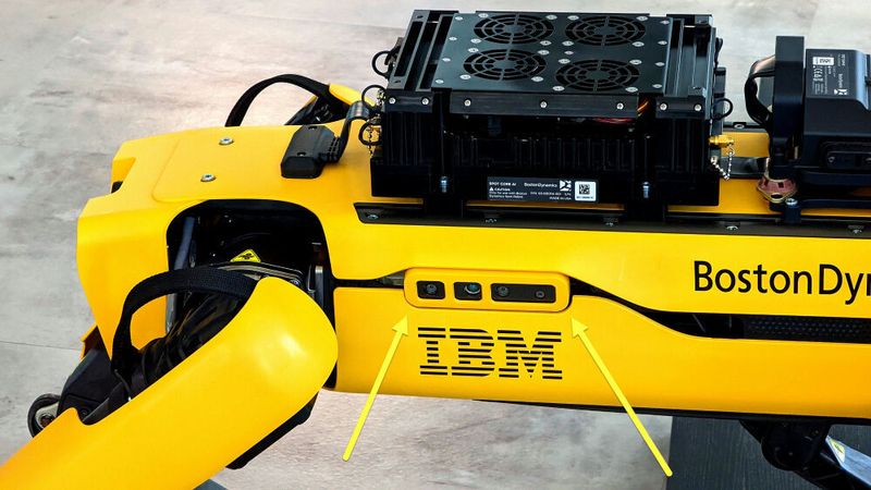 Der Roboterhund hat vier Beine und fünf Stereokameras.  (Harald Karcher)