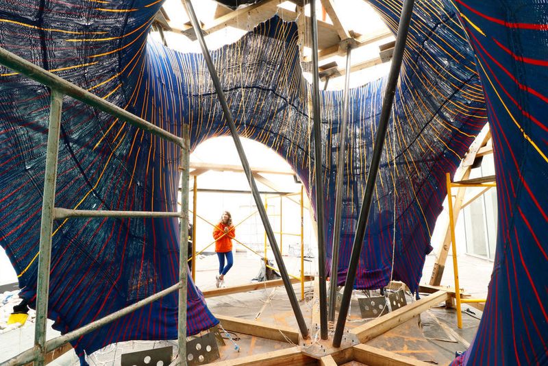 Ein Vorteil der gestrickten Schalung ist, dass 3D-Formen nicht erst noch aus mehreren Teilen zusammengesetzt werden müssen. (ETH Zürich/Maria Verhulst)