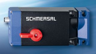 Kompakte Bauform, sehr hohe Zuhaltekraft, bistabiles Wirkprinzip und ein elektromotorischer Sperrbolzen: die neue sichere Bolzenzuhaltung AZM400 von Schmersal. (Bild: Schmersal)