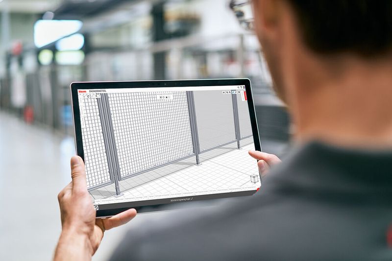 Die Konfiguration des Schutzzauns kann sowohl im Online Shop als auch im item Engineeringtool erfolgen. (Bild: www.stephanortmanns.de)