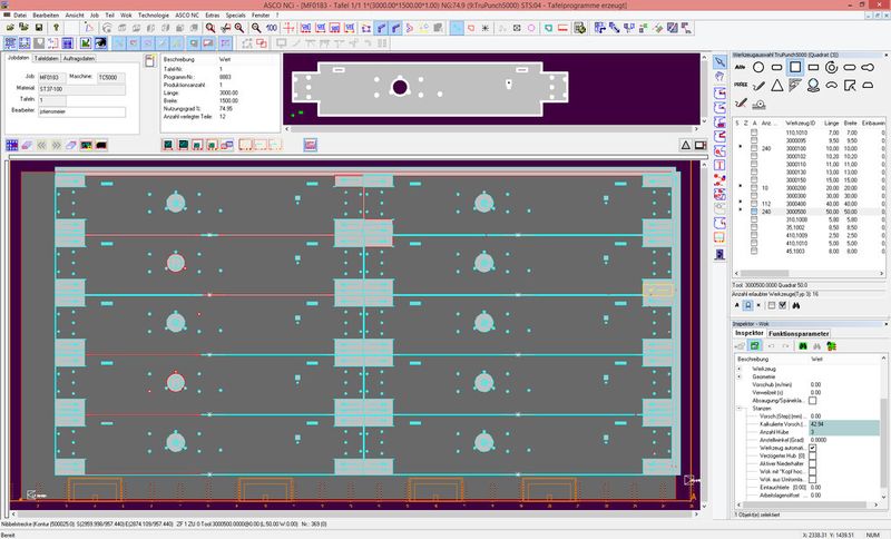 Das Asco-System bietet leistungsfähige Schachtelalgorithmen zur verbesserten Materialausnutzung, die zu signifikanten Kostensenkungen im Fertigungsbereich führen. (Bild: Asco Data)