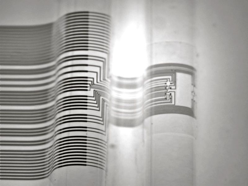 Neue Sonden auf Basis von organischen Polymeren sind hauchdünn, flexibel und bioverträglich. (George Malliaras / École des Mines de Saint-Étienne, Frankreich)