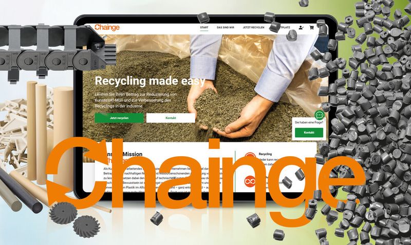 Mit „Chainge“ hat Igus eine Plattform geschaffen, über die Kunststoff recycelt und das Rezyklat wieder verkauft werden kann. (Bild: igus.de)