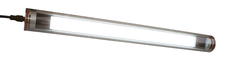 Für den Einsatz in der Lebensmittel- oder Pharmaindustrie geeignet: die röhrenförmige LED-Leuchte AO000509. (IPF Electronic)