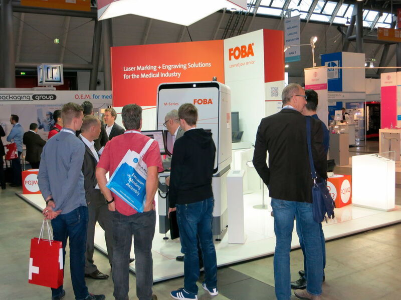 Gut besucht ist der Messestand des Markierungsspezialisten Foba-Alltec. Kein Wunder, steht die Branche doch neuen Herausforderungen aufgrund von UDI gegenüber. (Reinhardt)
