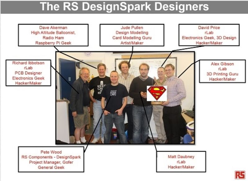 Das RS-Designspark-Team, u.a. beteiligt am Superman-Raspberry-Projekt (Bild: RS Components)