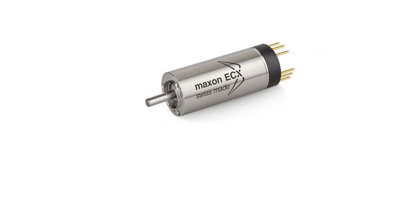 Das Bild zeigt den Motor ECX 16 mit Pin-Verbindungen. (Bild: Maxon Motor)