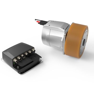 Das FTS-Antriebssystem Cyber iTAS system 2 vereint eine schlanke und integrationsfreundliche Sicherheitsarchitektur mit höchster Leistungsdichte, die den Fahrzeugen einen entscheidenden Zugewinn an Performance und damit Produktivität ermöglicht. (Bild: Wittenstein SE)