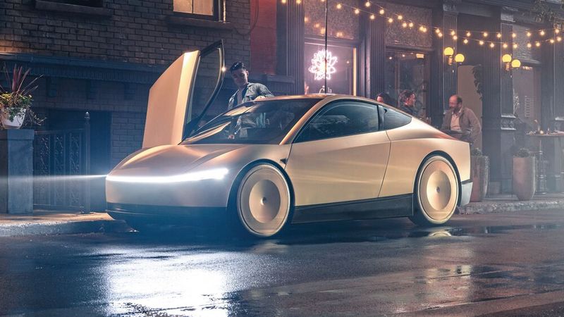 Tesla hat nach mehrfachen Verschiebungen nun sein selbstfahrendes Taxi vorgestellt, das „Cybercab“.(Bild:  Tesla Motors)