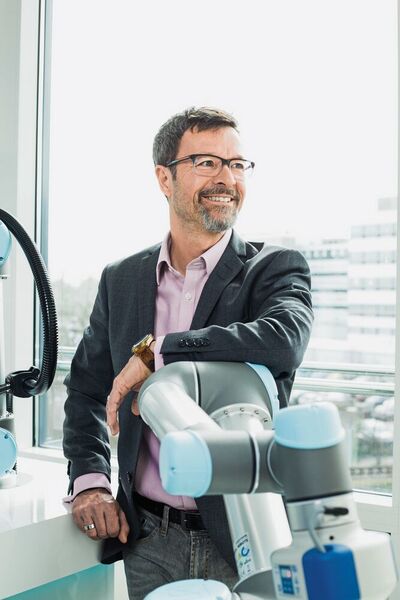 Helmut Schmid, Universal Robots: „Ich sehe Roboter nicht als die in Zukunft übergeordnete Steuereinheit.“ (David Klein/UR)