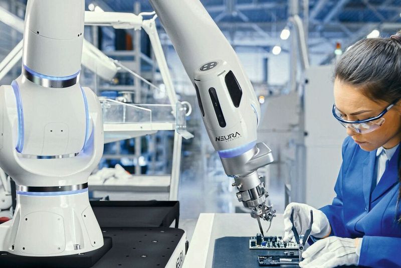 Platz 7: Cobots wie der Maira von Neura Robotics sollen eine echte, intelligente Zusammenarbeit zwischen Mensch und Maschine ermöglichen. (Bild: NEURA Robotics)