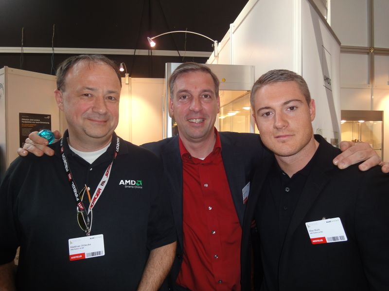(v.l.) Matthias Willecke, AMD, Peter Wyrwich, Seagate, und Max Muth, AMD (Archiv: Vogel Business Media)