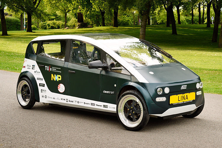 Der Großteil des E-Autos Lina lässt sich biologisch abbauen. (TU/Ecomotive)