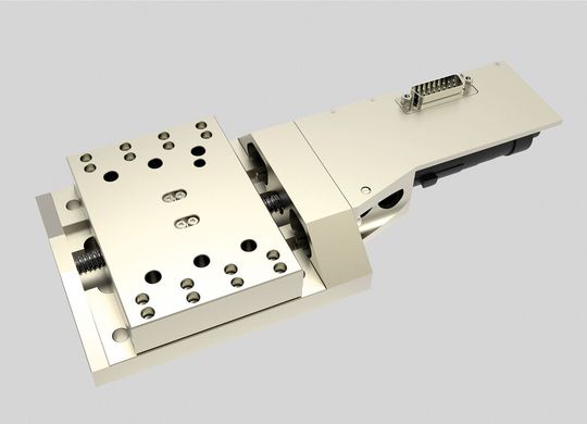 Miniatur-Kugelgewindetrieb von August Steinmeyer in einem hochsteifen Linearsystem von Steinmeyer Mechatronik, dass als Spiegelversteller eines Weltraumteleskops zum Einsatz kommt.(Bild:  August Steinmeyer)