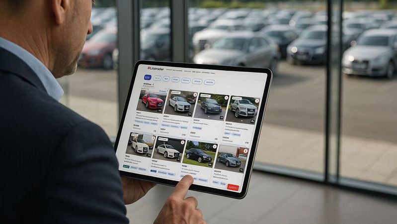 Mit ihren Plänen für eine verpflichtende Reservierungsfunktion in den Fahrzeuginseraten von Händlern hat die britische Fahrzeugbörse Autotrader den Zorn vieler professioneller Verkäufer auf sich gezogen.(Bild:  Dall-E / KI-generiert)