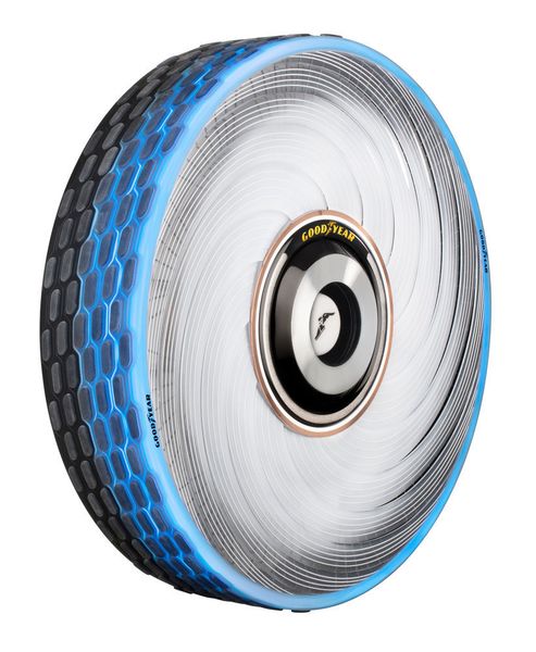 Eine extrem haltbare, faserverstärkte und biologisch abbaubare Gummimischung sieht Goodyear in der Zukunft.  (Goodyear)