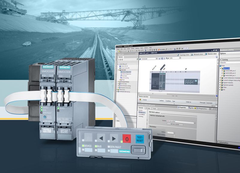 Siemens erweitert sein Motormanagement-System Simocode pro um eine neue Gerätereihe der Einstiegsklasse. Simocode pro S bietet häufig benötigte Schutz-, Steuerungs- und Überwachungsfunktionen zu einem attraktiven Preis in einem Grundgerät und einem optionalen Multifunktionsmodul. (Bild: Siemens)