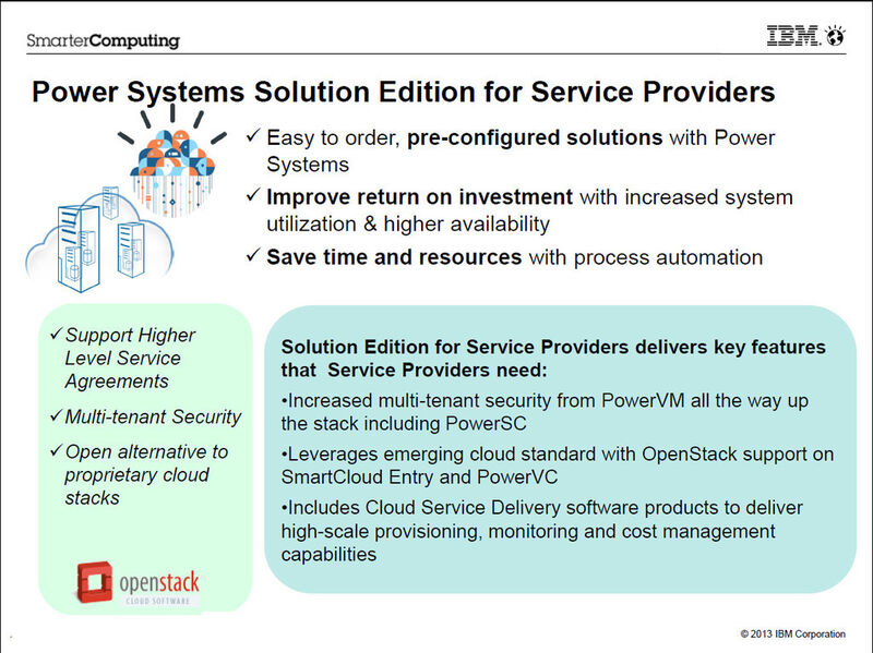 Abbildung 5: ... sowie der entsprechenden speziellen Variante für Service-Provider. (Bild: IBM)