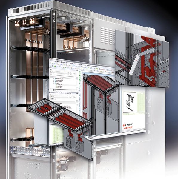 Bild 1: Zusatzmodule ermöglichen es, Schaltschränke und die nötigen Sammelschienensysteme in 3D zu dimensionieren. (Bild: Eplan)