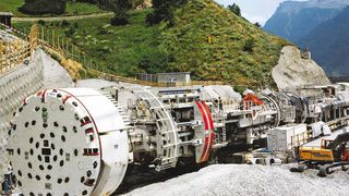 Kraftvoller Tunnelbohrmaschinen mit Rexroth-Technik am Gotthard-Tunnel.  (Bild: Bosch Rexroth)