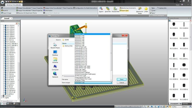 Fixture Builder, die neue 3D-Modellier-Software von Renishaw zur Erstellung von Spannvorrichtungen und Unterstützung bei der Dokumentation und Offline-Programmierung. (Renishaw)