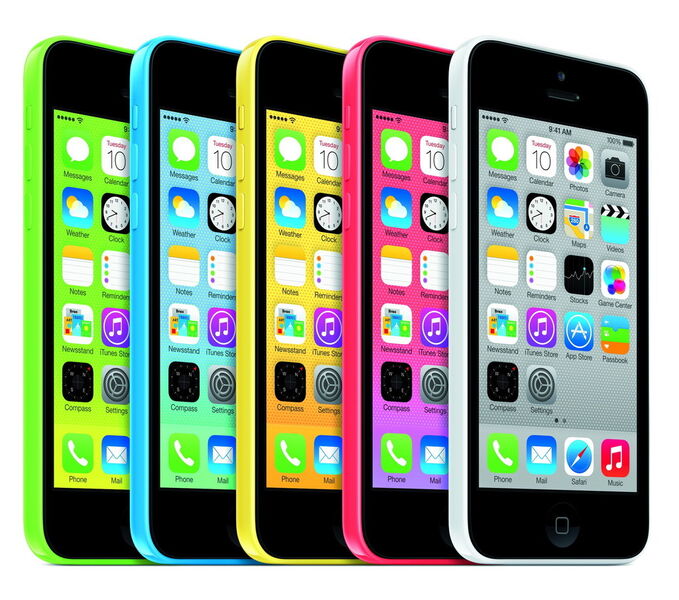 iPhone 5C: Das neue iPhone 5C, C wie Color, ist in etlichen Farben erhältlich (Bild: Apple)