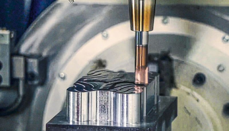 Der Hochvorschubfräser Optimill-3D-HF-Hardened kommt für das Hochleistungsschruppen großer Materialmengen zum Einsatz.   (Bild: Mapal)