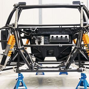 Der Gitterrohrrahmen des EVO37 basiert, wie der des Lancia 037, auf dem des Lancia Beta Montecarlo. Auch er wurde aber umfassend überarbeitet und verbessert.(Bild:  @marcopedde)