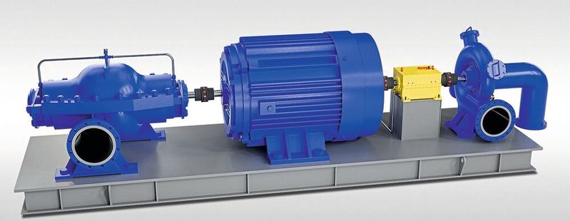 In den Antriebssystemen von Pumpenanlagen ermöglicht der neue FHHS-Gehäusefreilauf von Ringspann das bedarfsgerechte Ein- und Auskuppeln von Startermotoren.(Bild:  Ringspann)