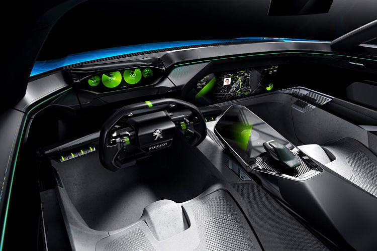 Es stehen Fahrmodi von dynamisch-aktiv bis autonom-passiv zur Wahl. Für den Vortrieb sorgt ein Plug-in-Hybrid mit einer Leistung von 221 kW/300 PS. Im autonomen Modus ... (Peugeot)