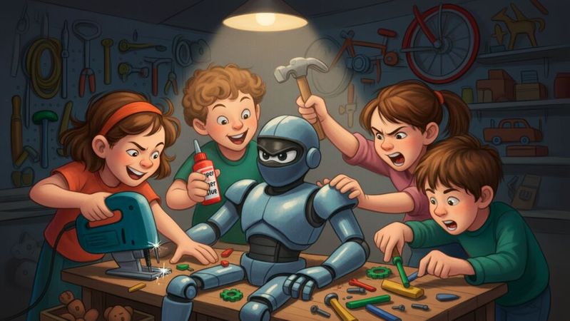 Mit No-Code-Tools ist ein KI-Agent schnell gebaut. Doch wo kann er stolpern? (Bild:  Sora / Gemini 2.5 Flash / KI-generiert)