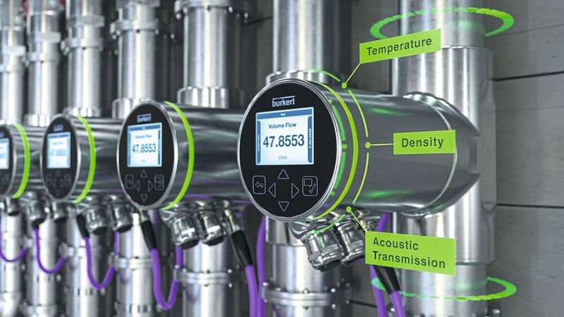 Durch das Messprinzip Surface Acoustic Waves (SAW) hat der FLOWave-Sensor glatte Messrohre ohne Einbauten und misst somit unter vollkommen hygienischen Bedingungen. (Bild: Bürkert Fluid Control Systems)