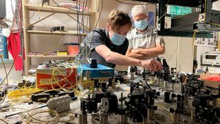 Researchers were able to transmit quantum information via quantum teleportation over an existing fiber optic cable. (Image:Prem Kumar)