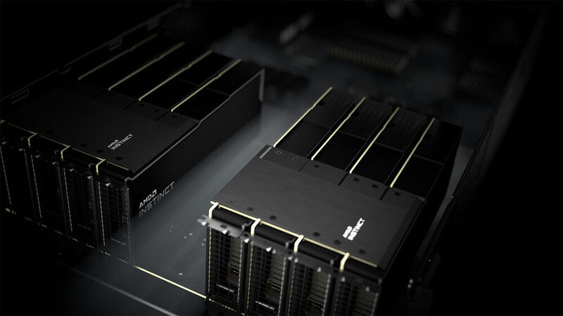 Die GPU-Serie „Instinct MI50s“ schnitt besonders gut in großen Clustern ab. Zudem ist ihr Stromverbrauch gering.  (AMD)