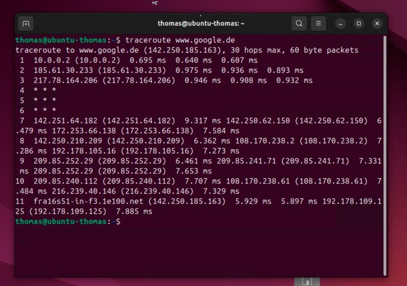 Traceroute lässt sich in gemischten Netzwerken auf Linux und Windows parallel nutzen, um Probleme einzugrenzen.  (Bild: Joos | Microsoft)