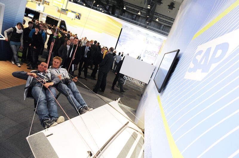 Action am SAP-Stand (Archiv: Vogel Business Media)