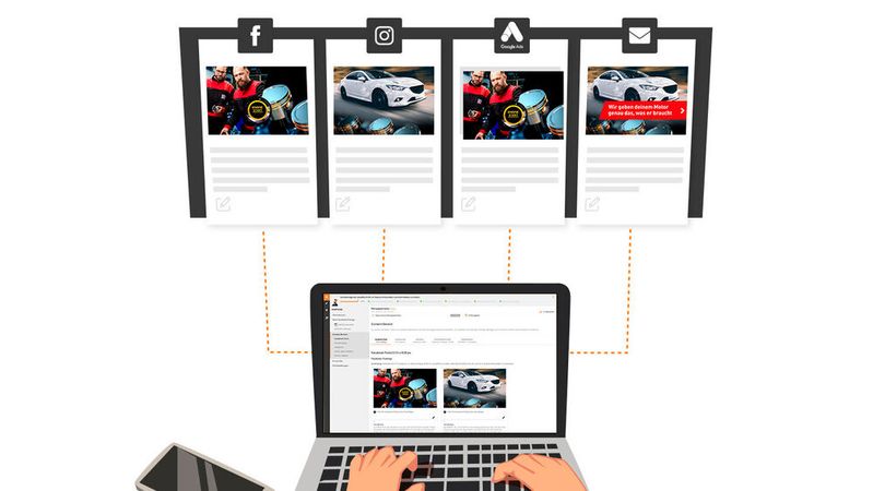 Werkstätten können das Online-Werbemodell von Liqui Moly und Social-Pal kostenlos nutzen.(Bild:  Liqui Moly)