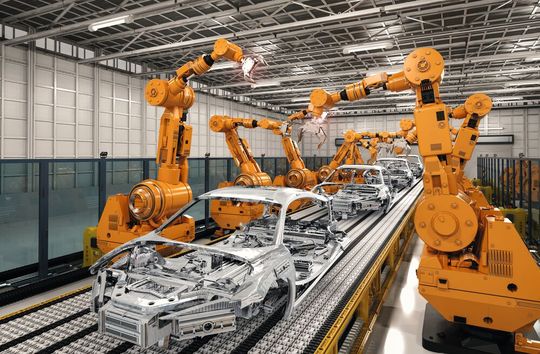 Roboter-Flaute im Autobau: Deutschlands Automatisierung verliert an Tempo. Warum Experten die nächste große Wachstumschance nun im Mittelstand sehen.(Bild: ©  phonlamaiphoto - stock.adobe.com)