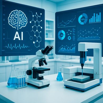 Künstliche Intelligenz wird in den Life Sciences weiter an Bedeutung gewinnen (Symbolbild) (Bild: GPT Image Editor / KI-generiert)