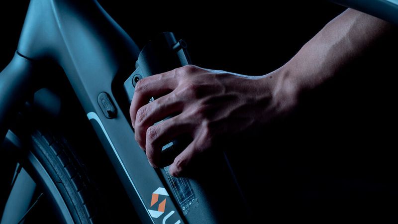 Die im Rahmen integrierte 360-Wh-Batterie ist herausnehmbar. (Bild: Urtopia)