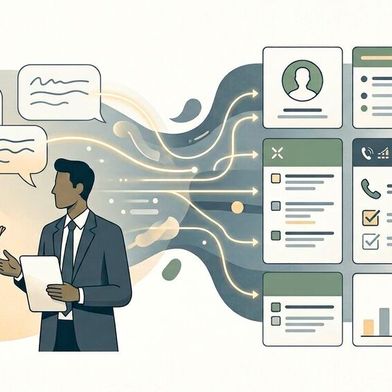 Das ab sofort verfügbare KI-Tool Nova ist in Pipedrive integriert und nutzt CRM-Informationen zur Meetingvorbereitung, zeichnet Gespräche auf, transkribiert sie und erstellt anschließend CRM-Updates. (Bild: Gemini / KI-generiert)