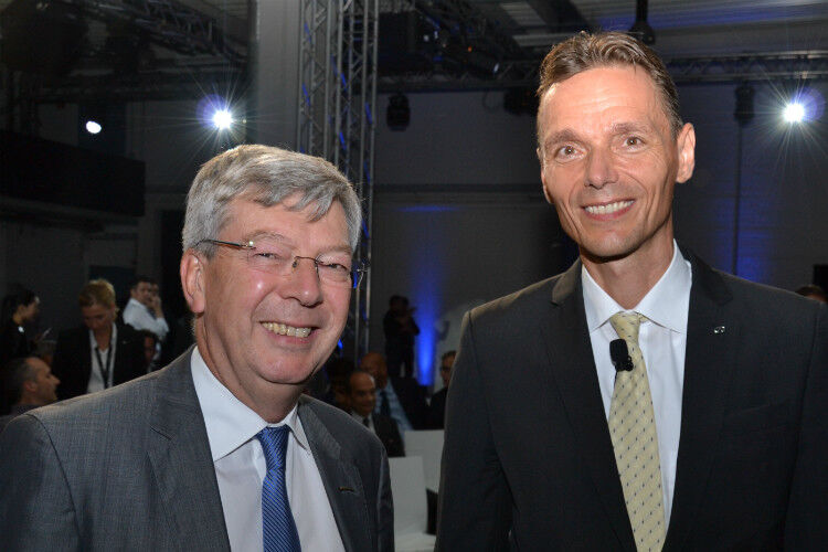 Blicken zuversichtlich auf die weitere Entwicklung beim Automobilhersteller Nissan: Philippe Klein (li.), Nissan Chief Planning Officer, und Roland Krüger, CEO bei der Nissan-Tochter Infiniti. (Foto: Michel)