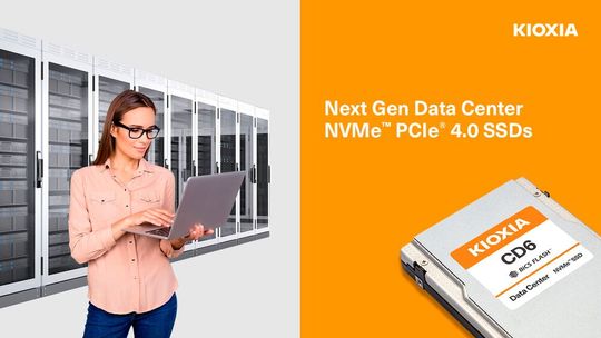 Die hohen Performance-Anforderungen vieler Anwendungen im Rechenzentrum lassen sich oft nur mit SSDs erfüllen, die NVMe unterstützen – das Protokoll wurde speziell für Flash-Speicher entwickelt, um die Geschwindigkeitsvorteile der schnellen Medien voll auszuschöpfen.(Bild:  Kioxia)